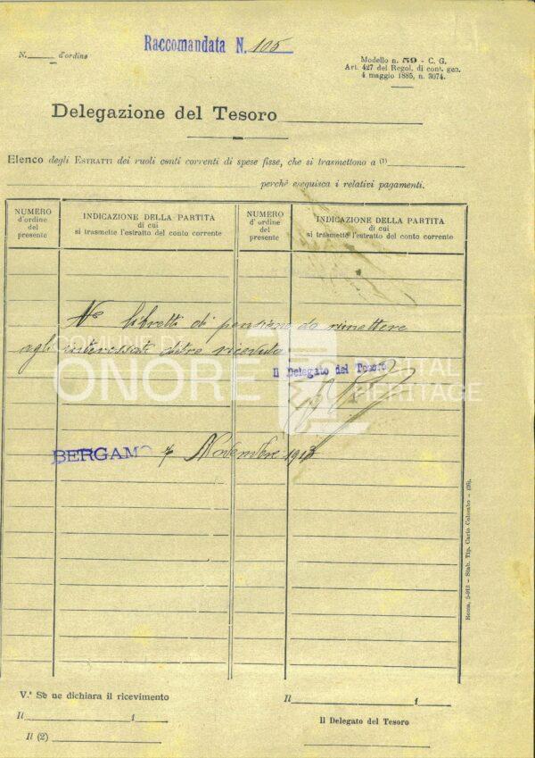 Famiglia Leva Militare 1913 Richiesta Libretti Pensionamento 1di2 (1)